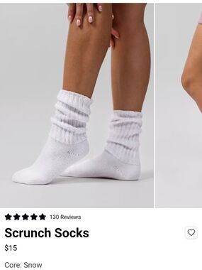 Scrunch Socks - Snow White Comfort Socks